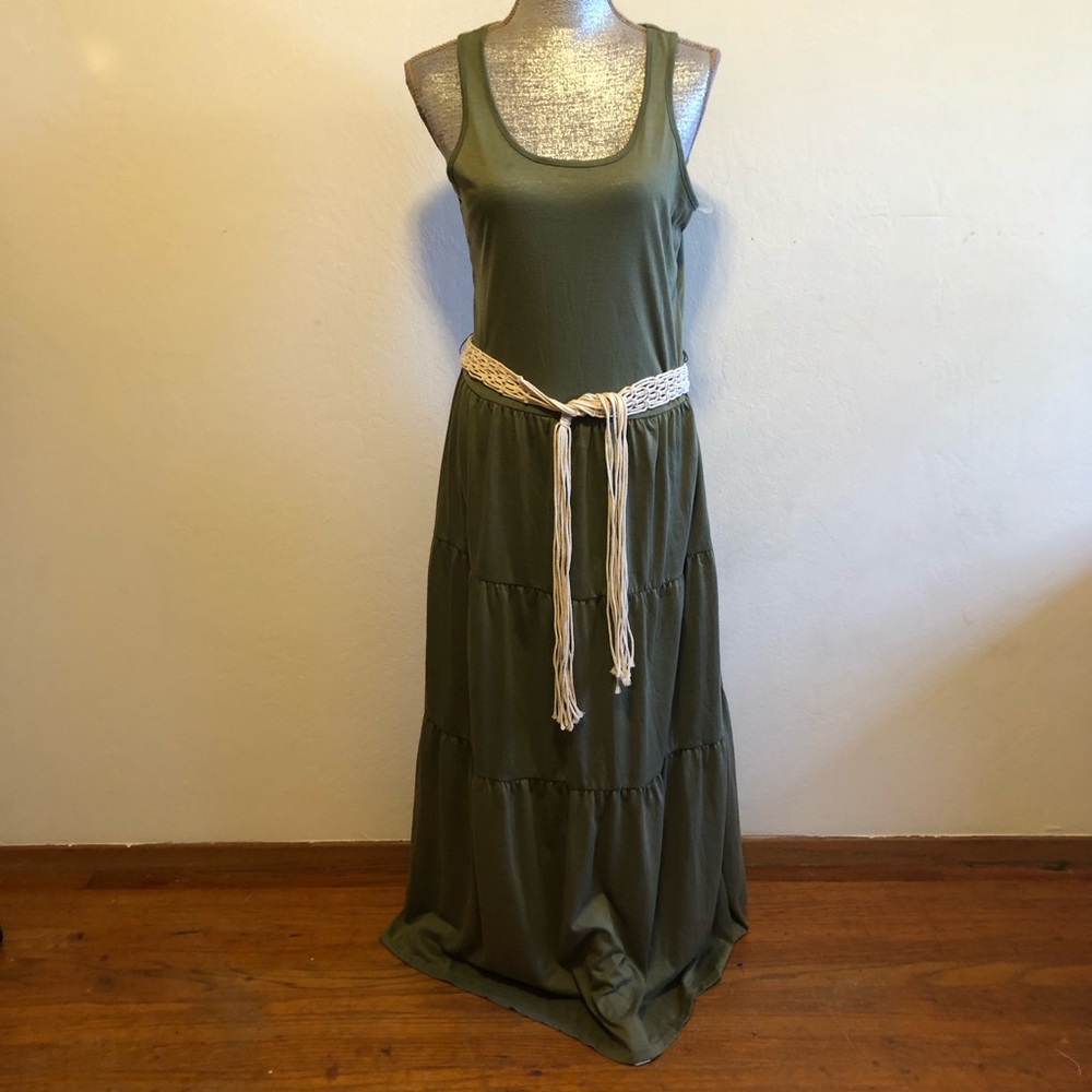 Faded  Glory Olive Green Maxi Dress